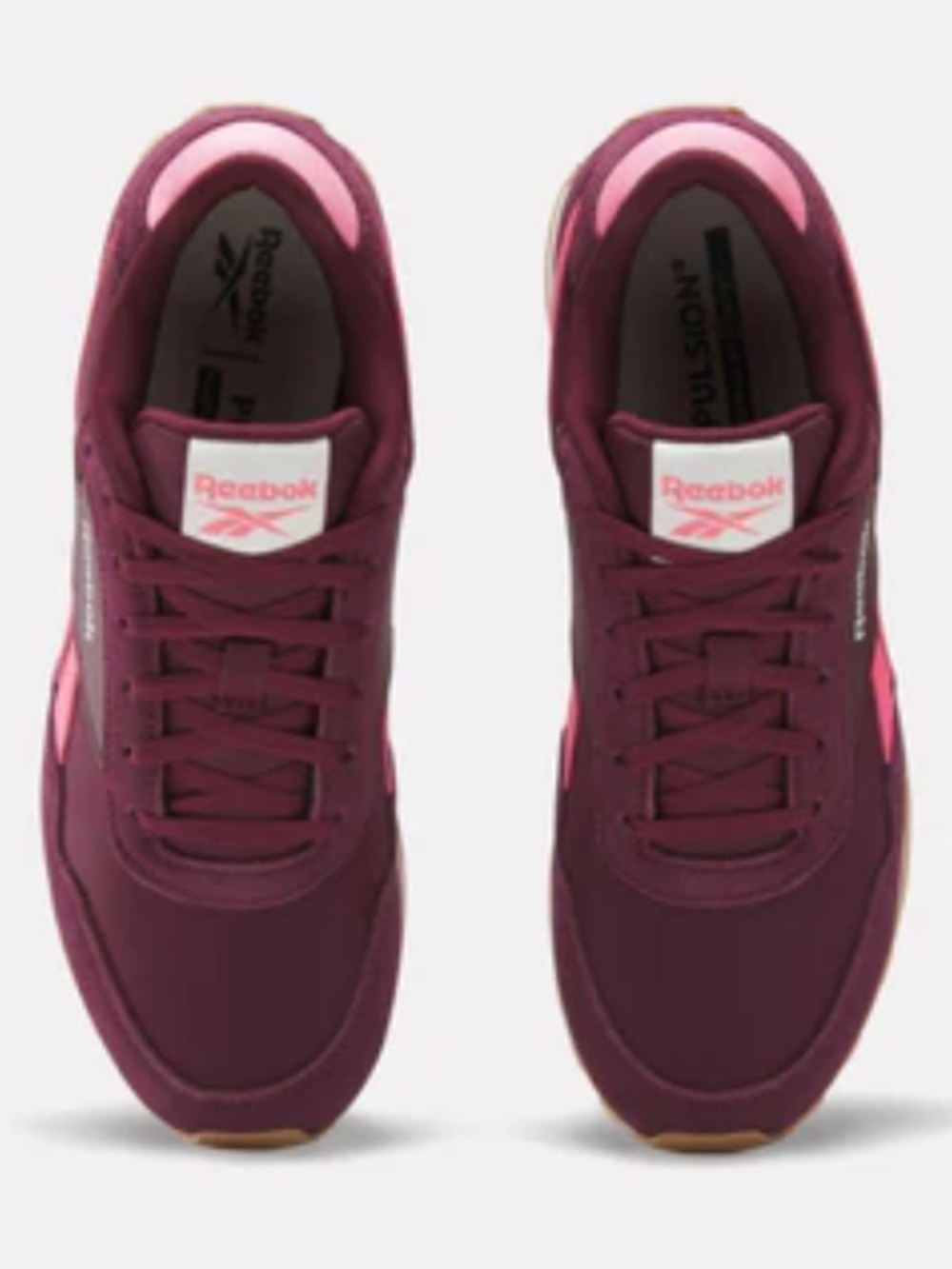 NWOT Reebok Women’s Glide Low Shoes Sneakers Black Cherry/Passion Pink Size 7.5